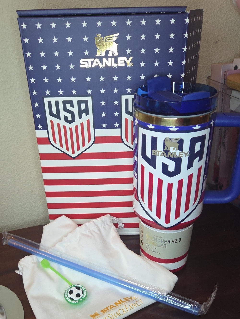 Stanley USA Shield Travel Tumbler - RED, White & Blue